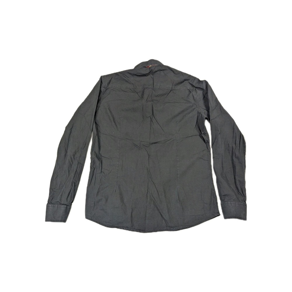Coofandy Mens Dress Shirt Black Square Buttons Red Paisley Detail Stretch M‎ - Picture 2 of 8
